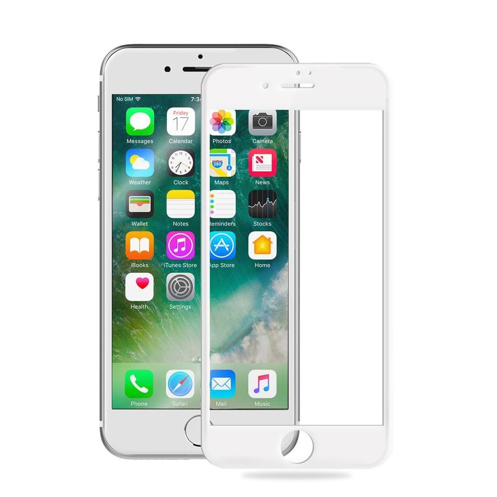iPHONE 8 Plus / 7 Plus / 6S Plus / 6 Plus HD Tempered Glass Full Glue Screen Protector (White Edge)